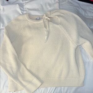 Mango Cream Women's Sweater W Bow